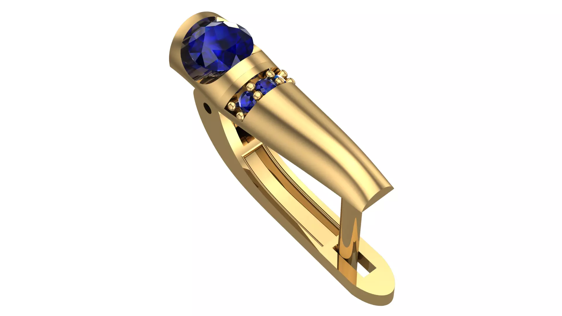 Golden Elegance Meets Blue Passion - Earring Collection--DL13-- 3D print model