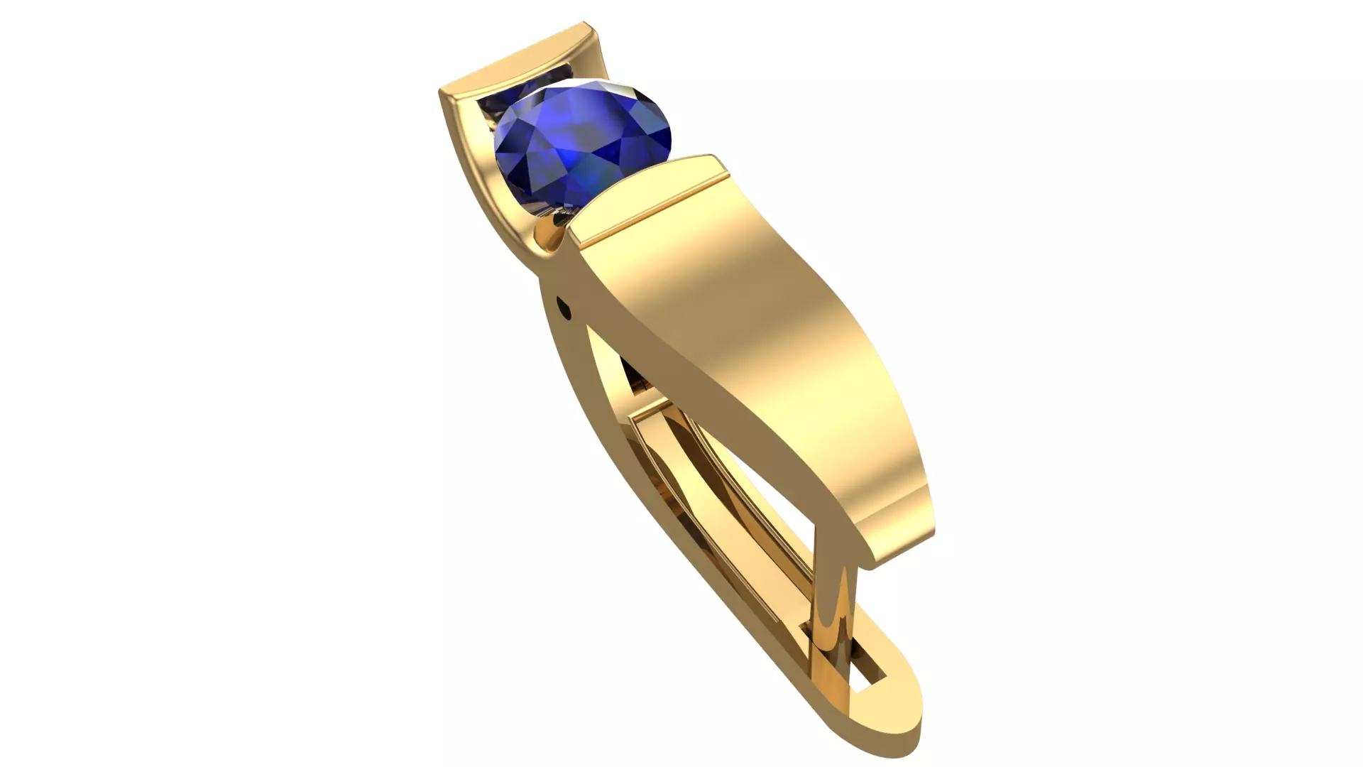 Golden Elegance Meets Blue Passion - Earring Collection--DL14-- 3D print model
