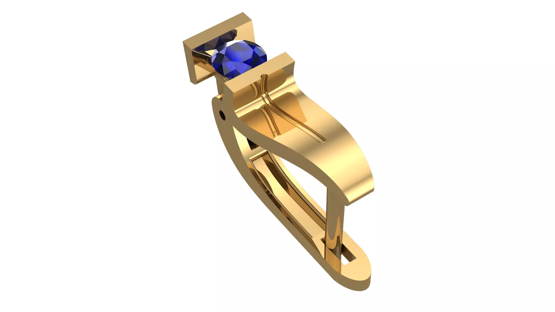 Golden Elegance Meets Blue Passion - Earring Collection--DL15-- 3D print model