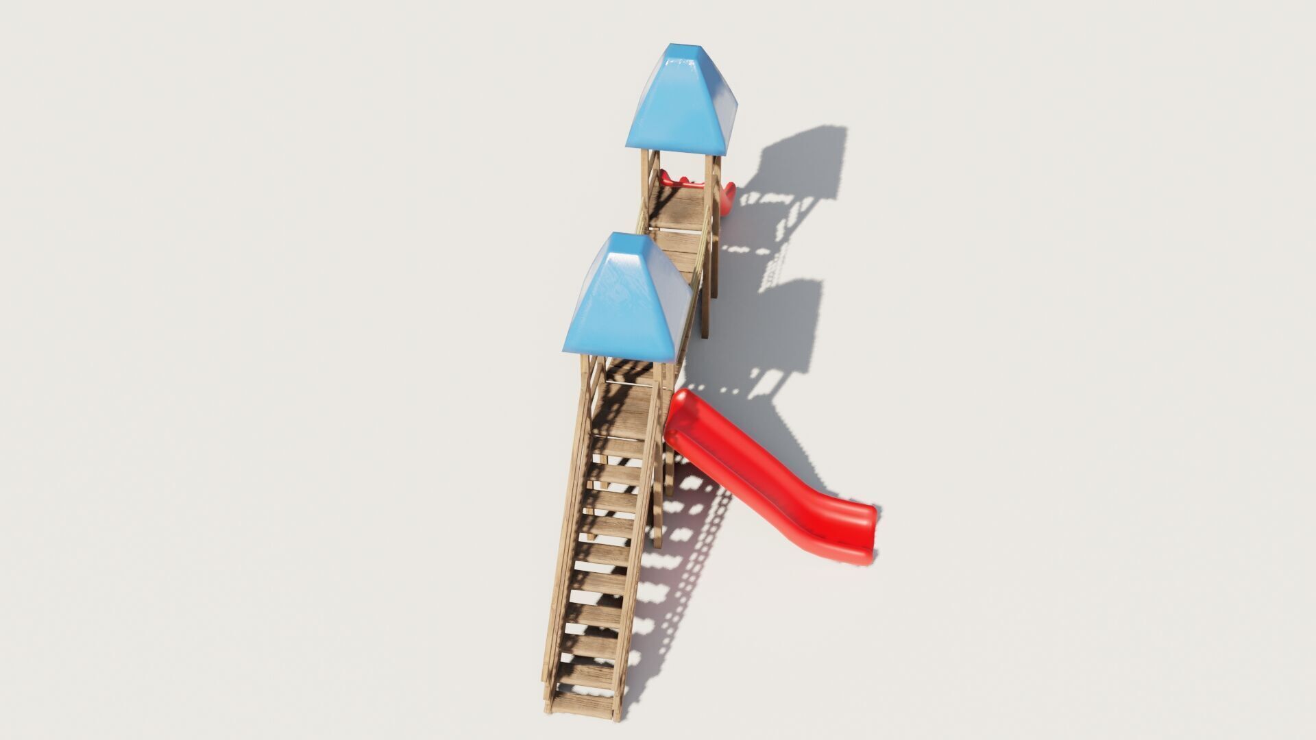 Playground castle with a slide Low-poly 3D model_13