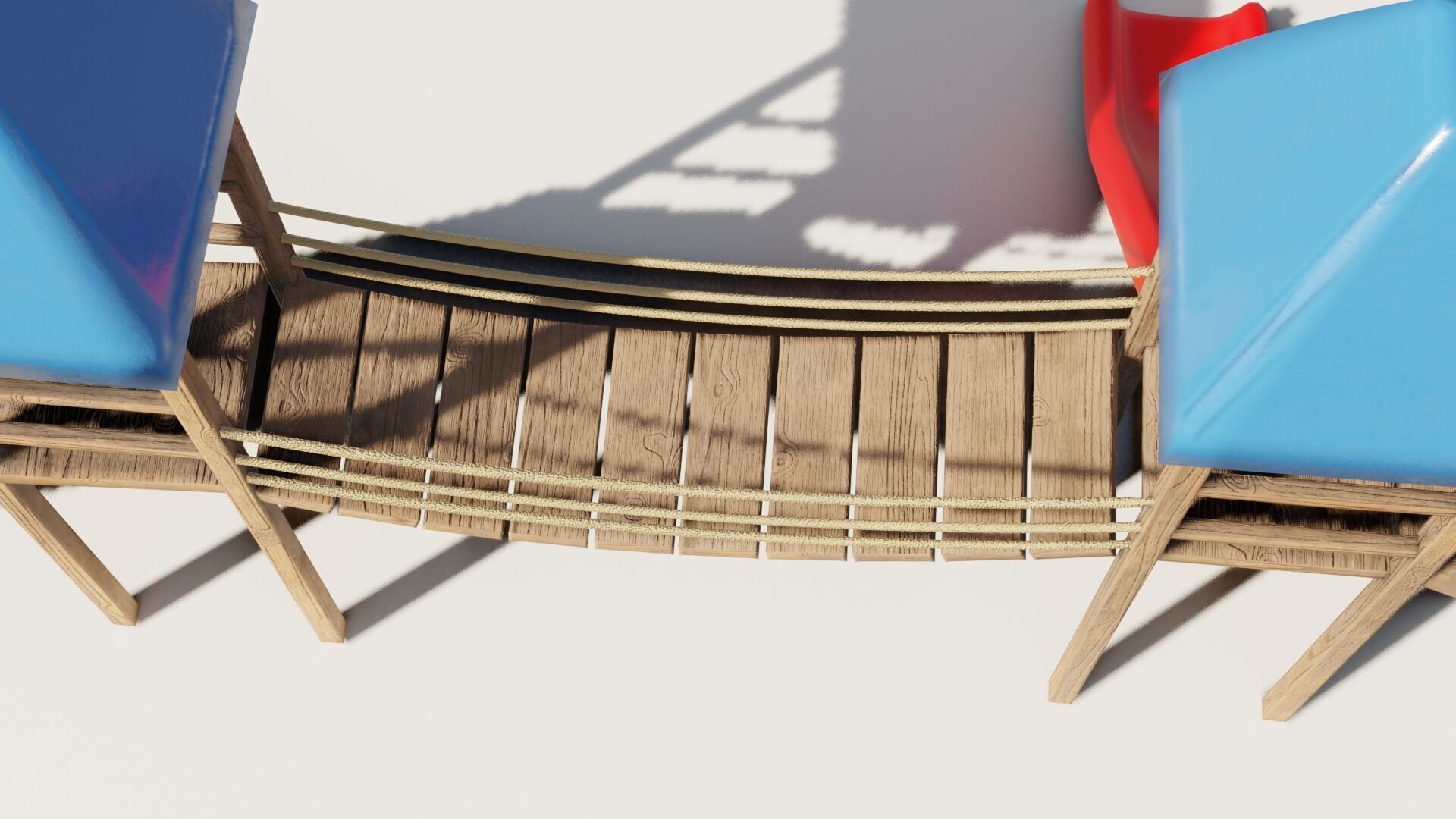 Playground castle with a slide Low-poly 3D model_1