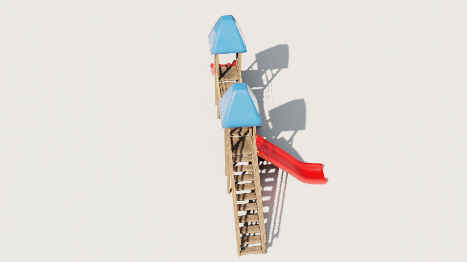 Playground castle with a slide Low-poly 3D model_15