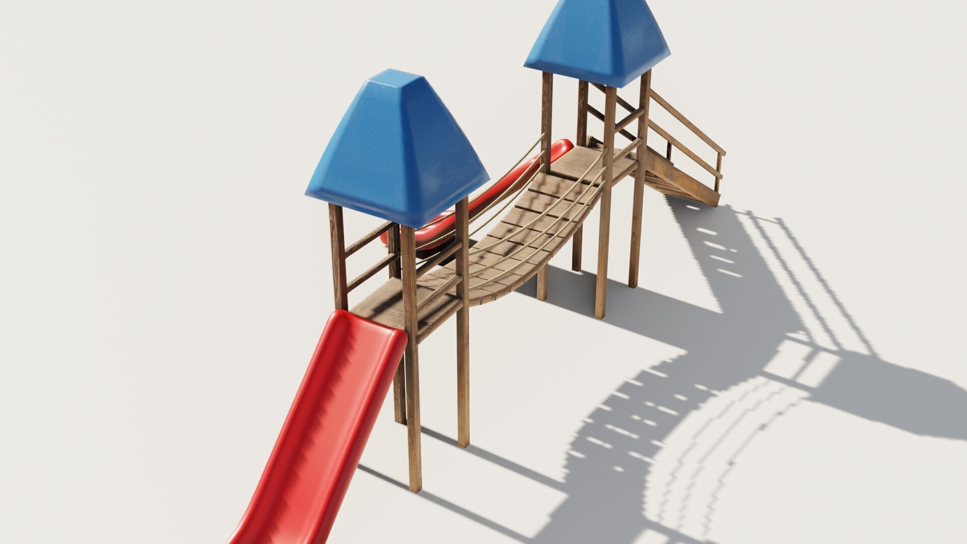 Playground castle with a slide Low-poly 3D model_27