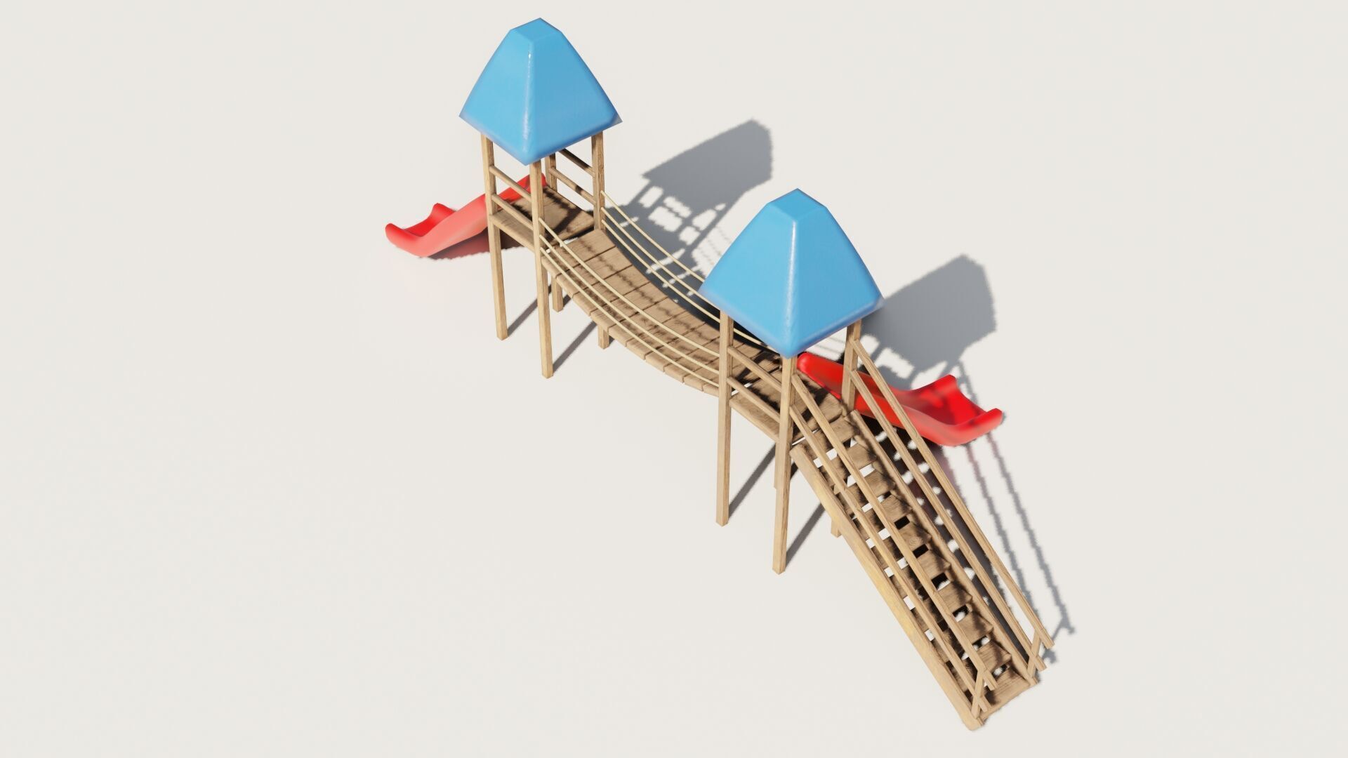 Playground castle with a slide Low-poly 3D model_18