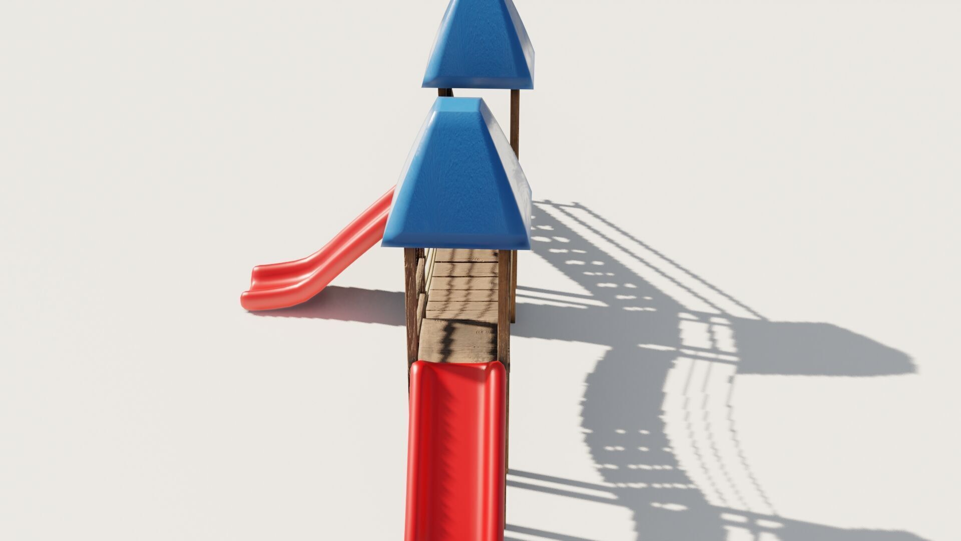 Playground castle with a slide Low-poly 3D model_21