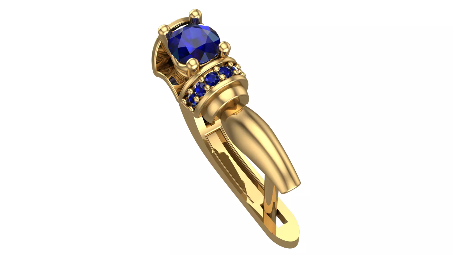 Golden Elegance Meets Blue Passion - Earring Collection--DL16-- 3D print model