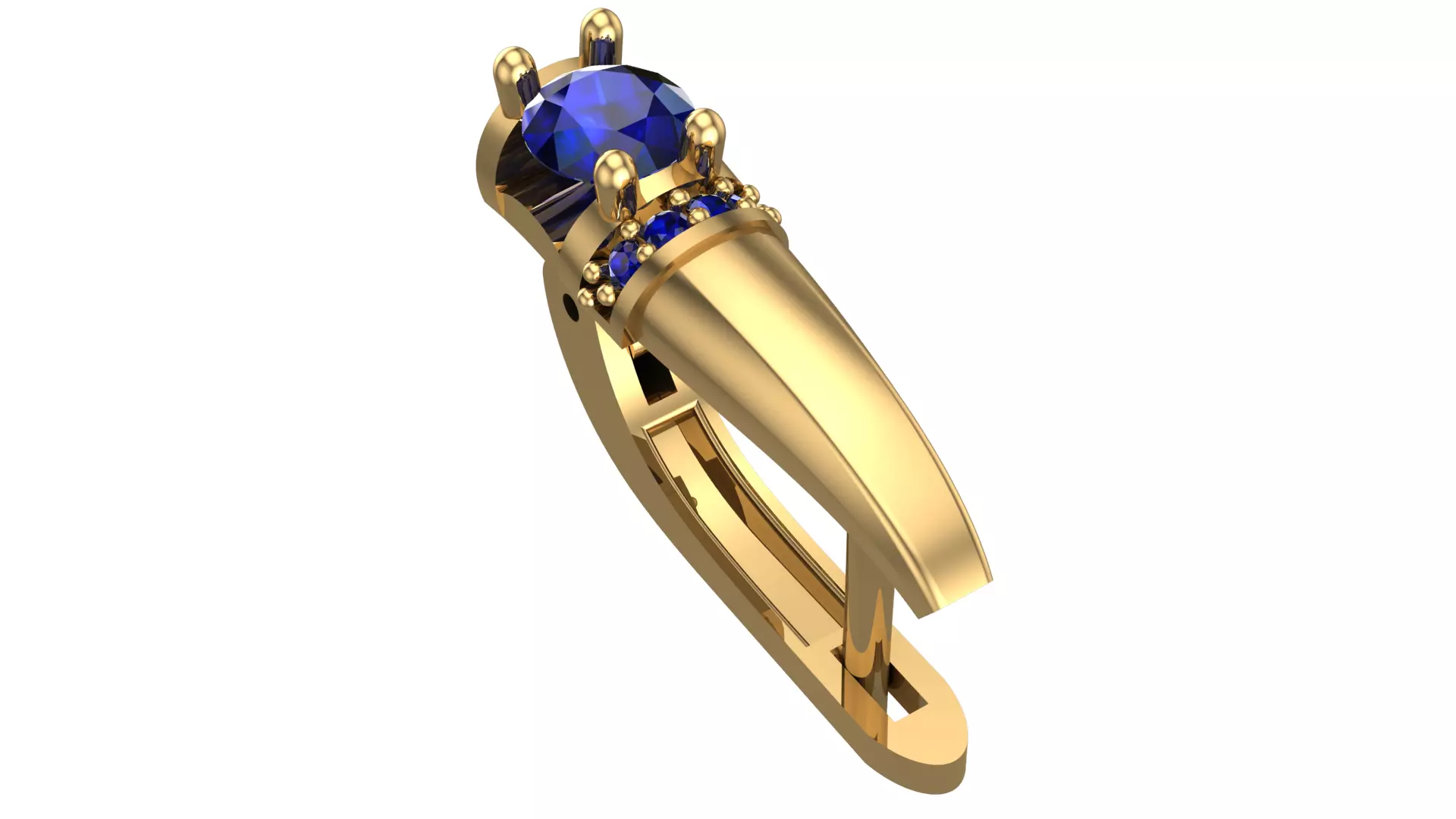 Golden Elegance Meets Blue Passion - Earring Collection--DL17-- 3D print model