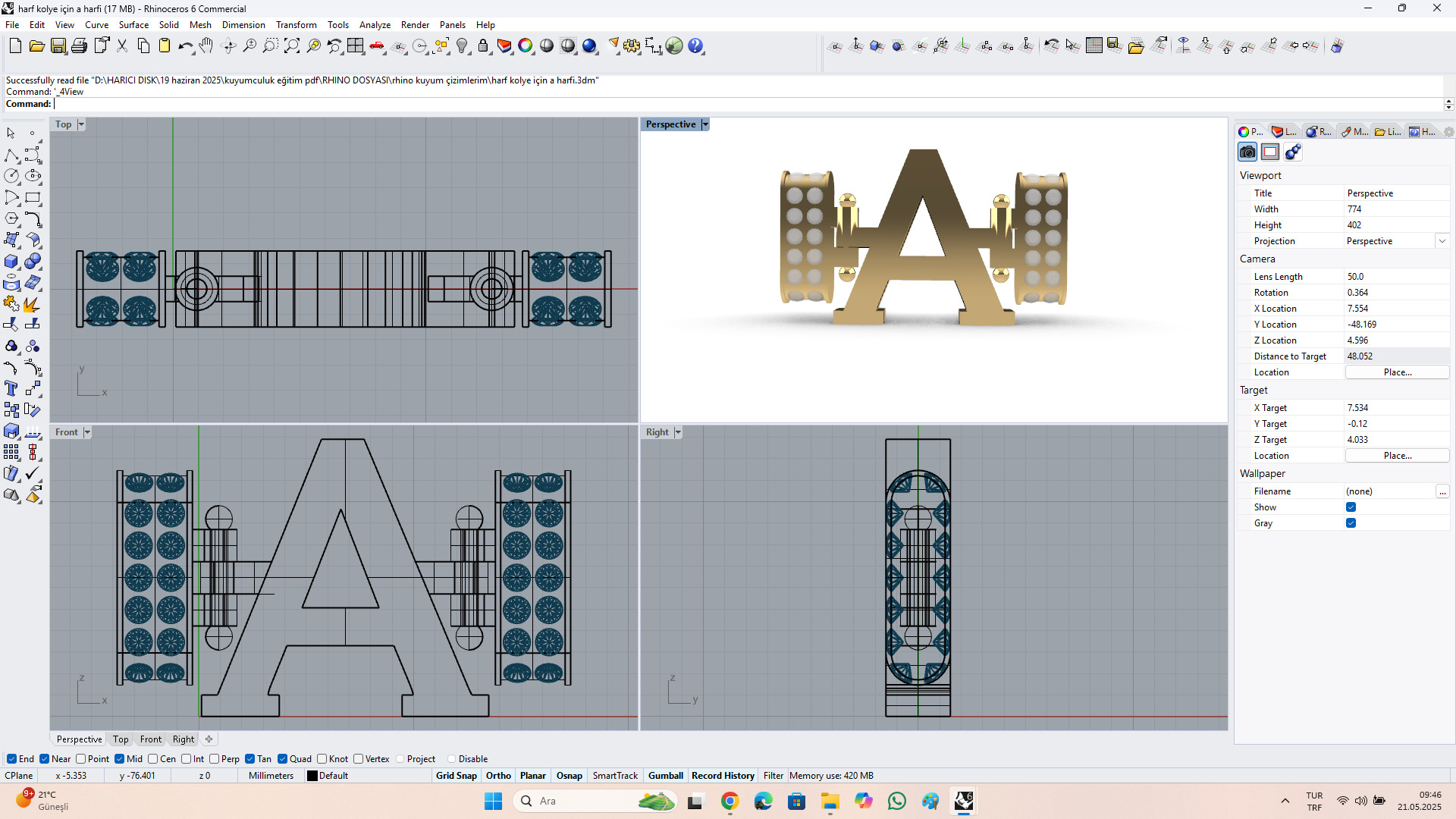 A harfi Free 3D model_1