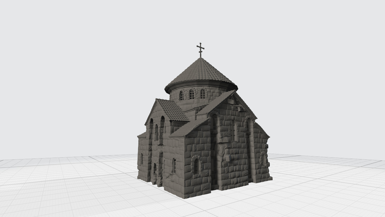 The old church 3D print model_14