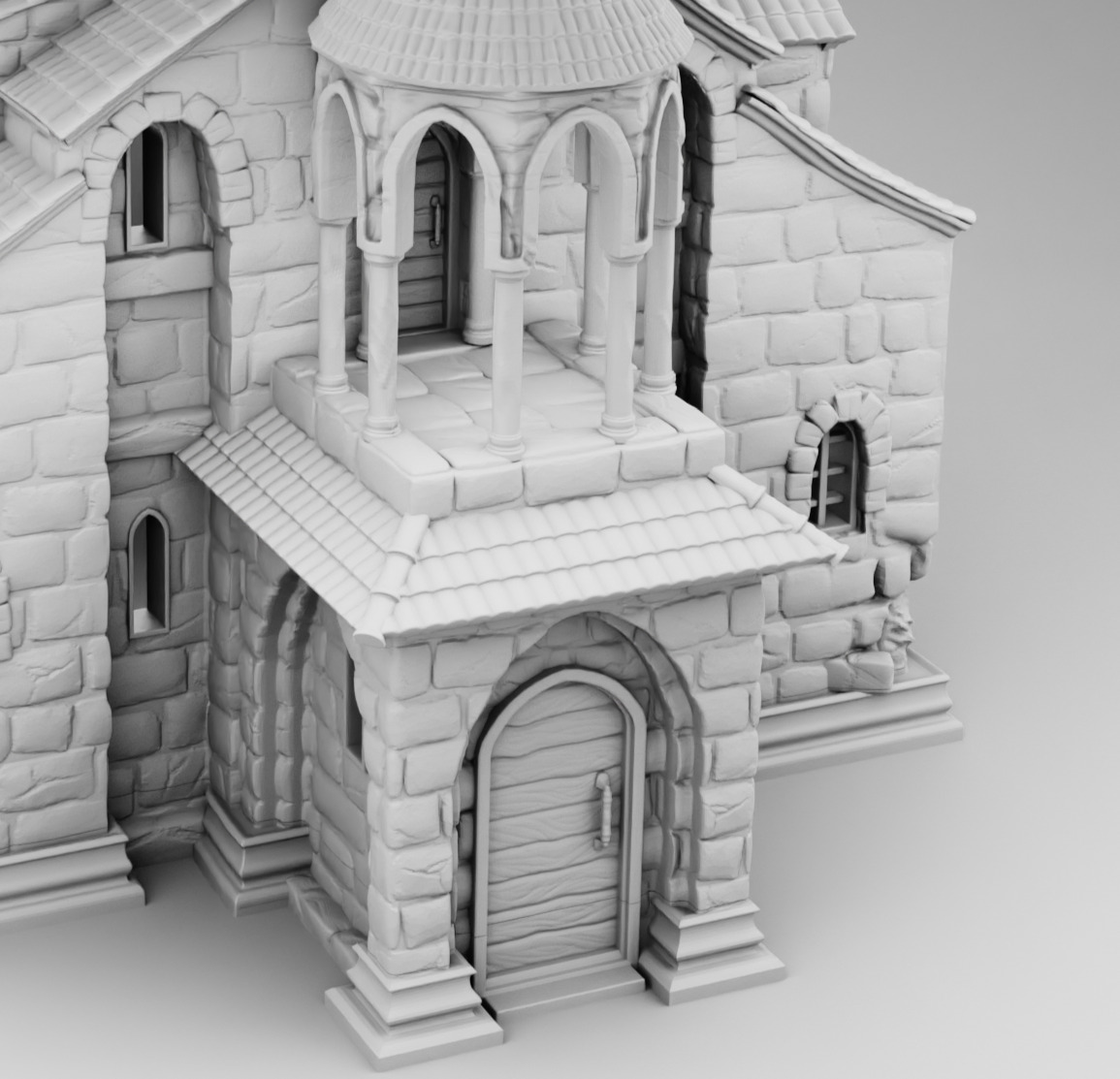 The old church 3D print model_11