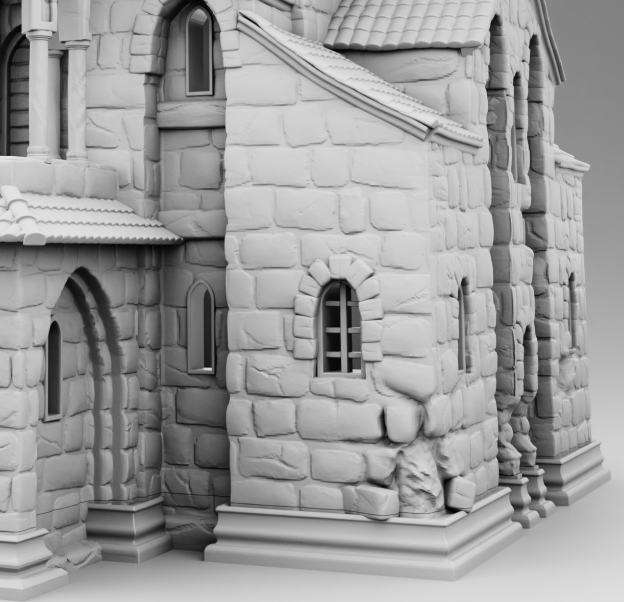 The old church 3D print model_6