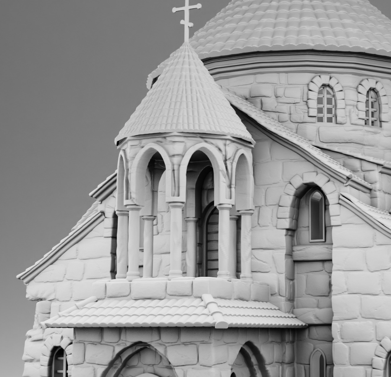 The old church 3D print model_4