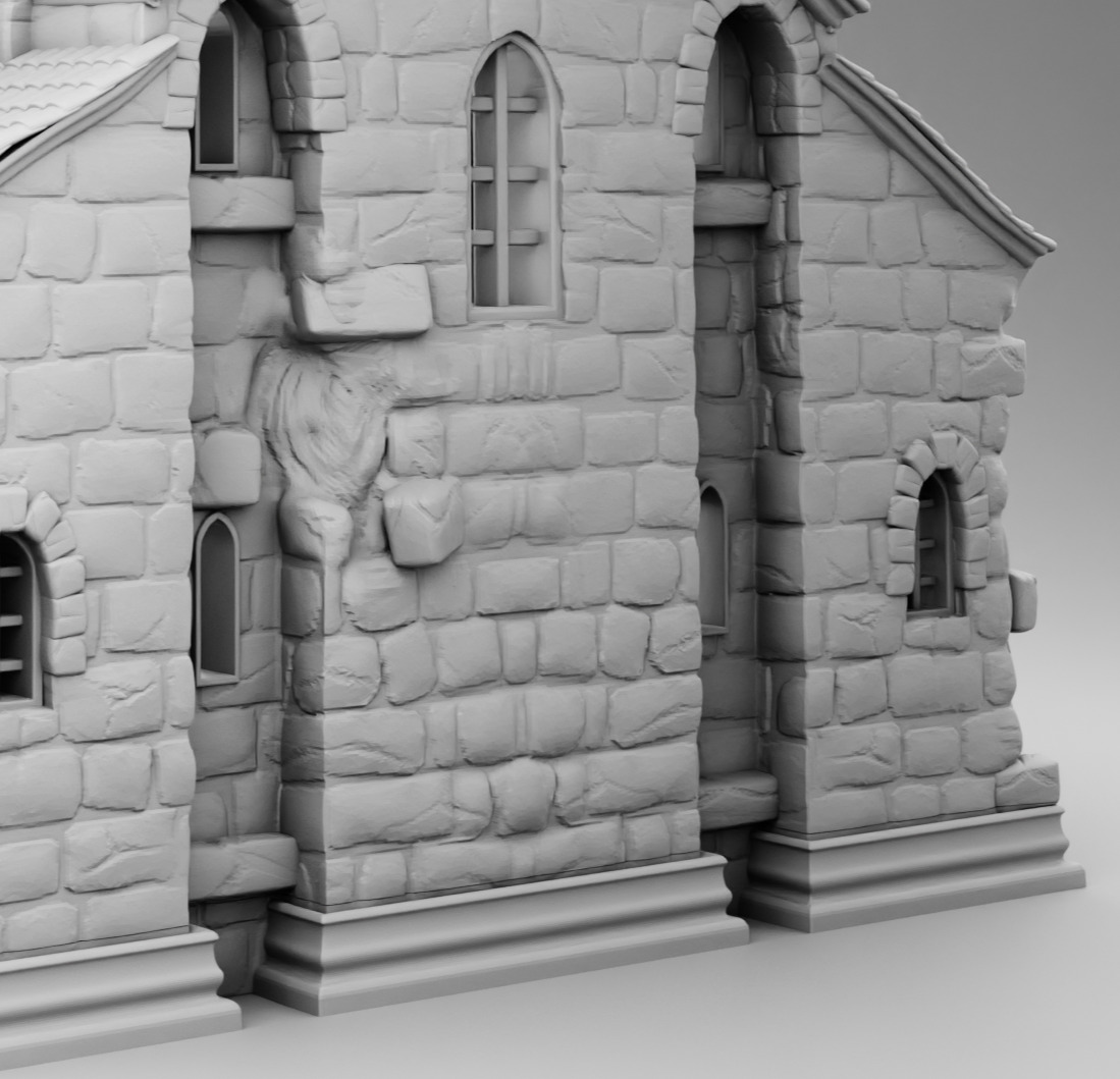The old church 3D print model_7