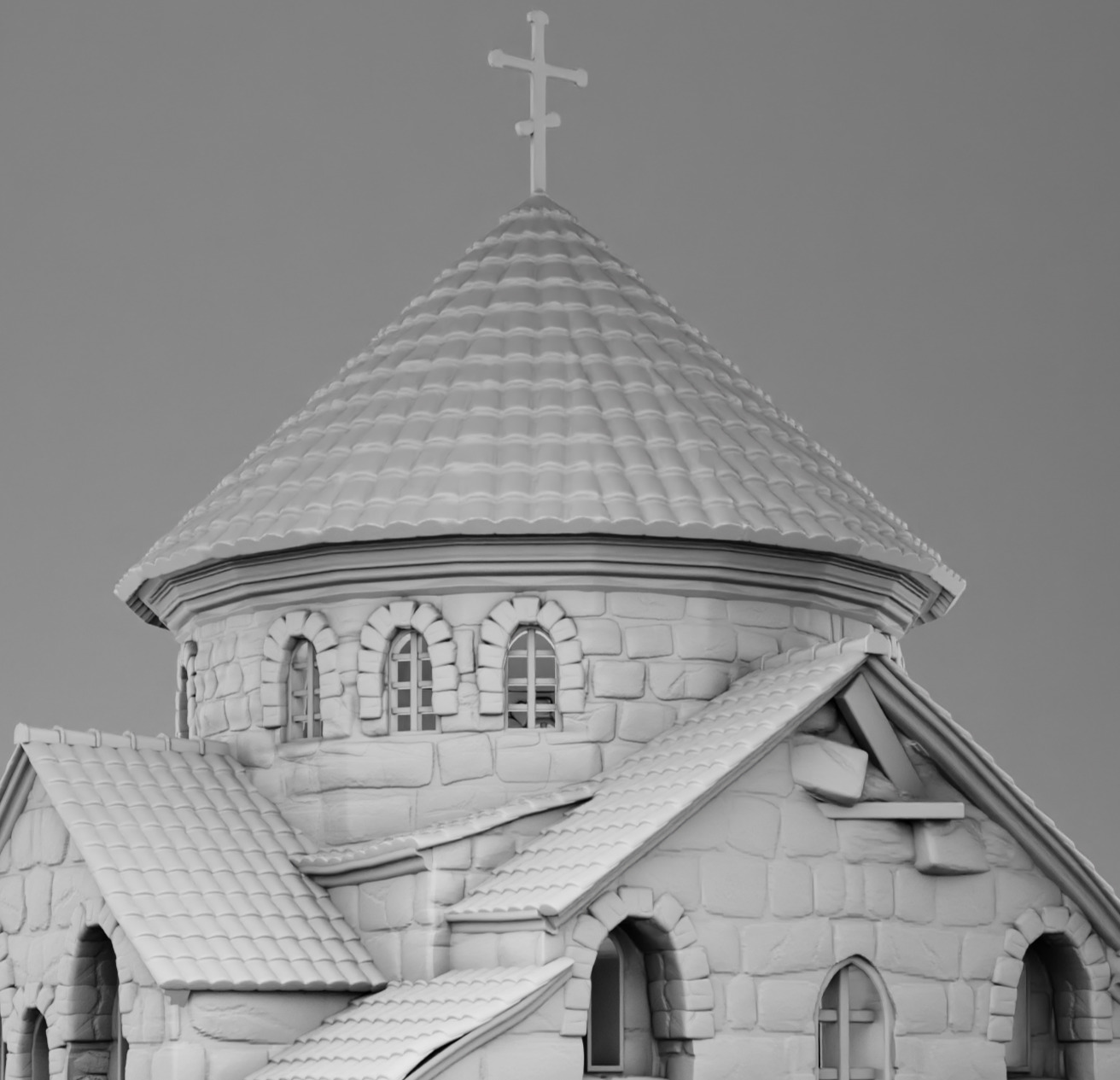 The old church 3D print model_10