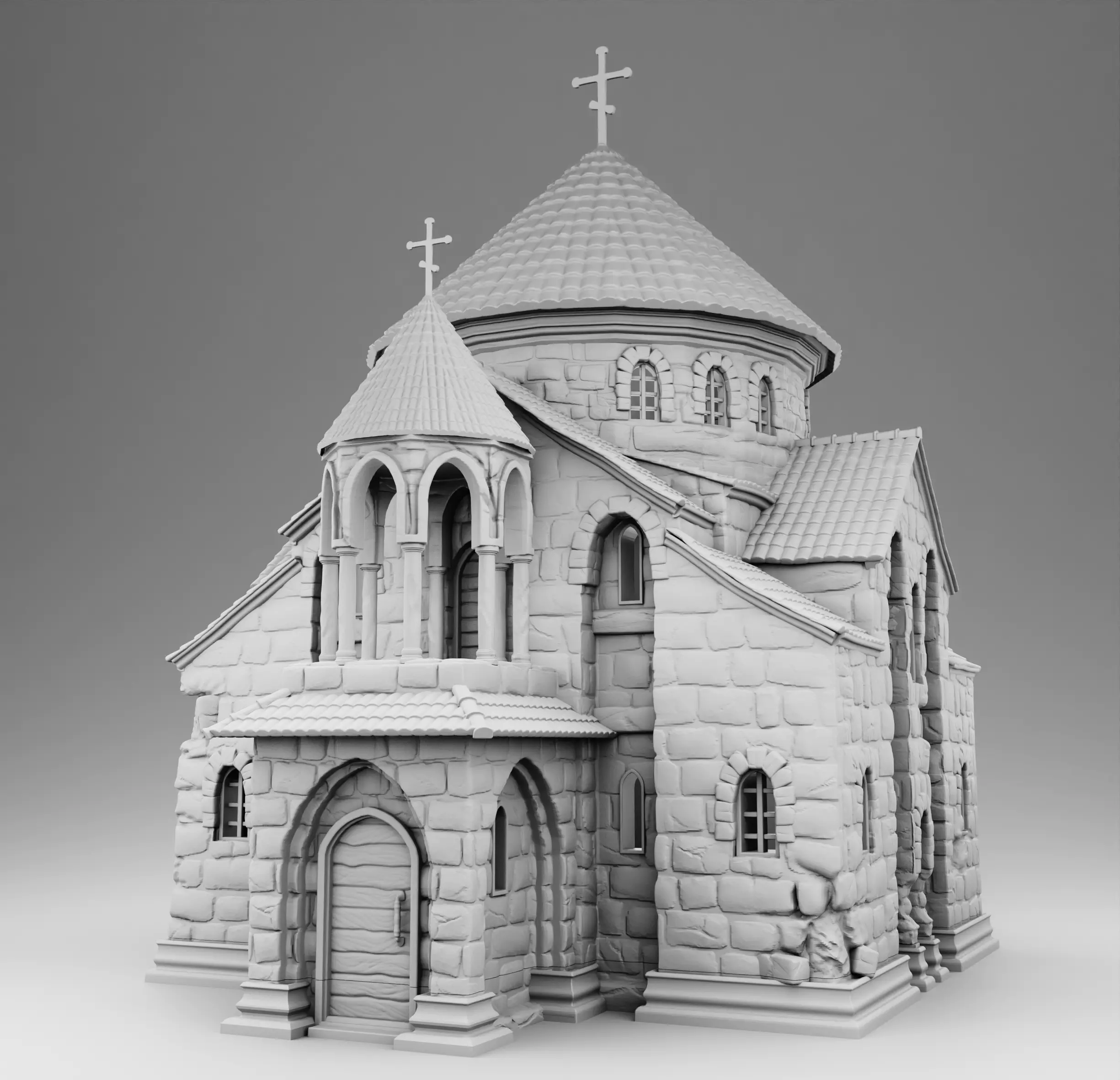 The old church 3D print model_0