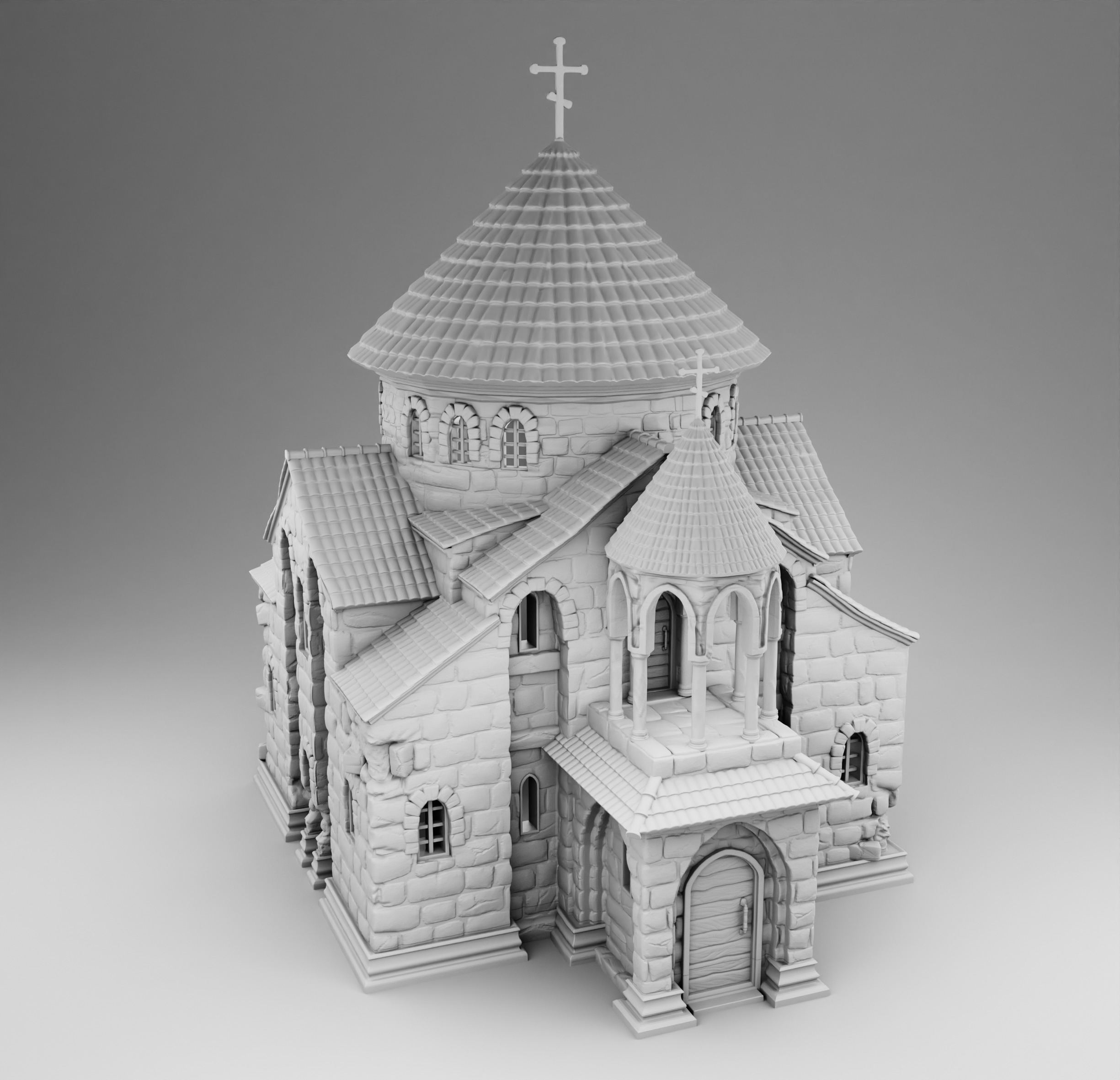 The old church 3D print model_2