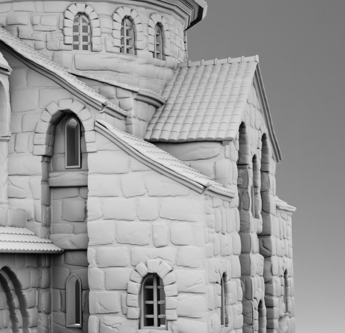 The old church 3D print model_5