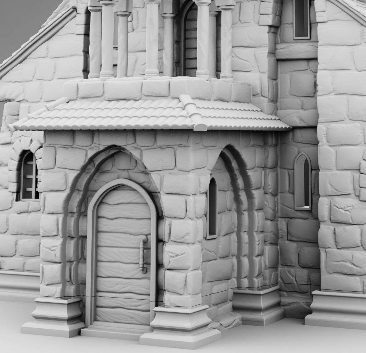 The old church 3D print model_8