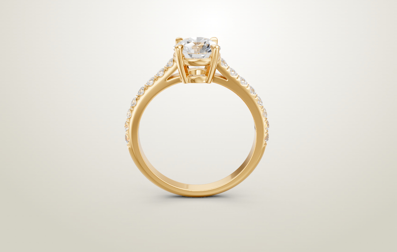 PACK SOLITAIRE ROUND 1 CT  3D print model_3