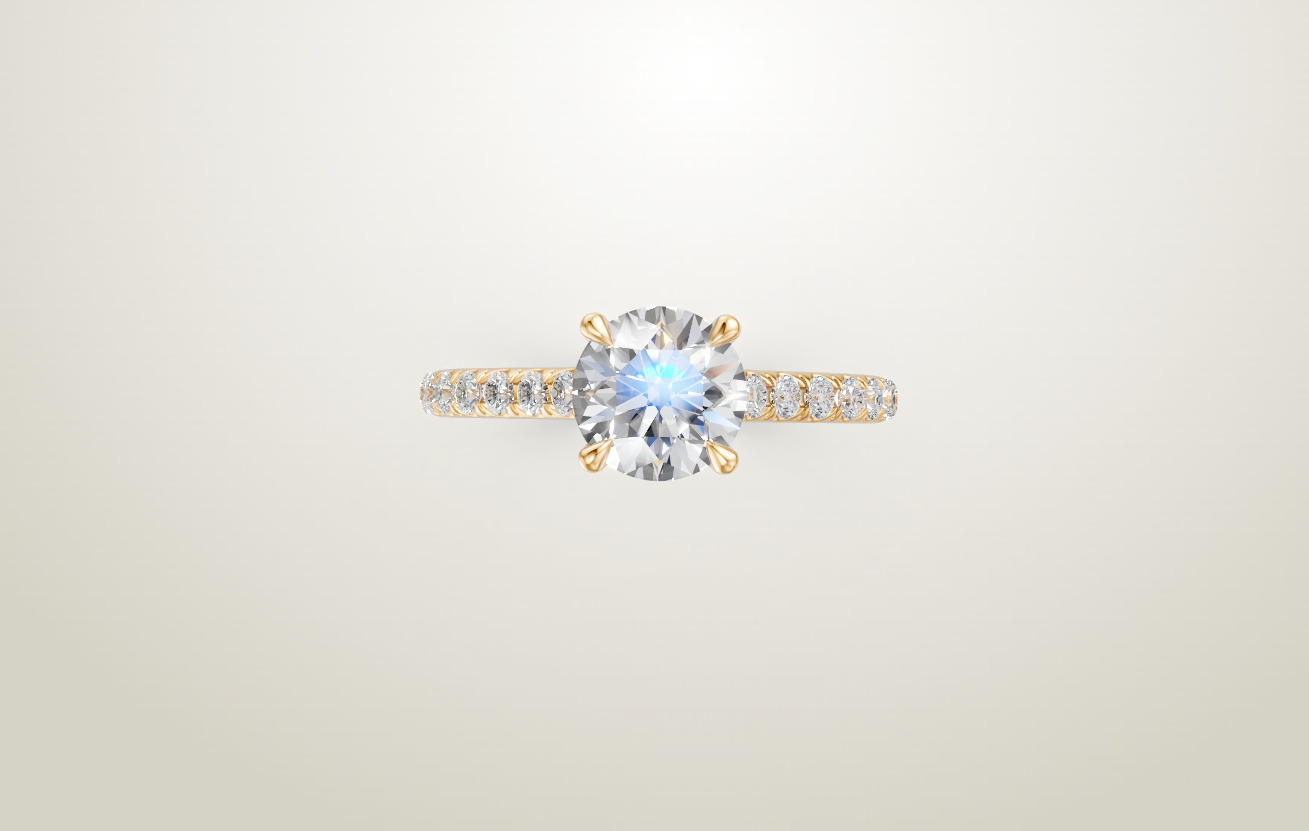 PACK SOLITAIRE ROUND 1 CT  3D print model_1