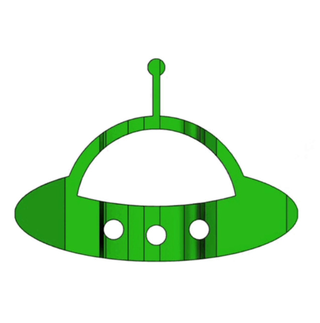 Text Flip Ovni - 420 UFO 3D print model_1