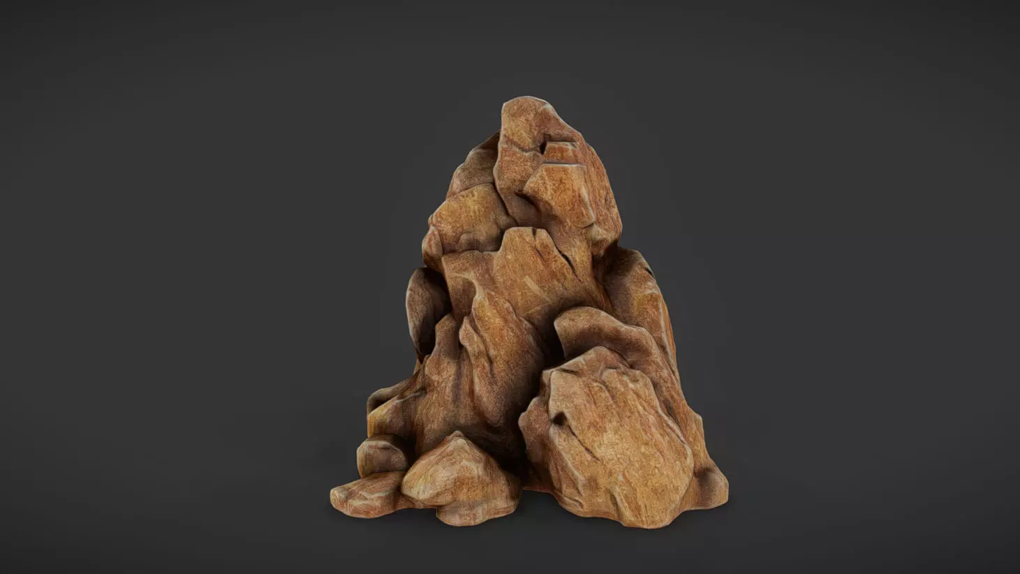 Mountain Rock 01 Low-poly 3D model_0