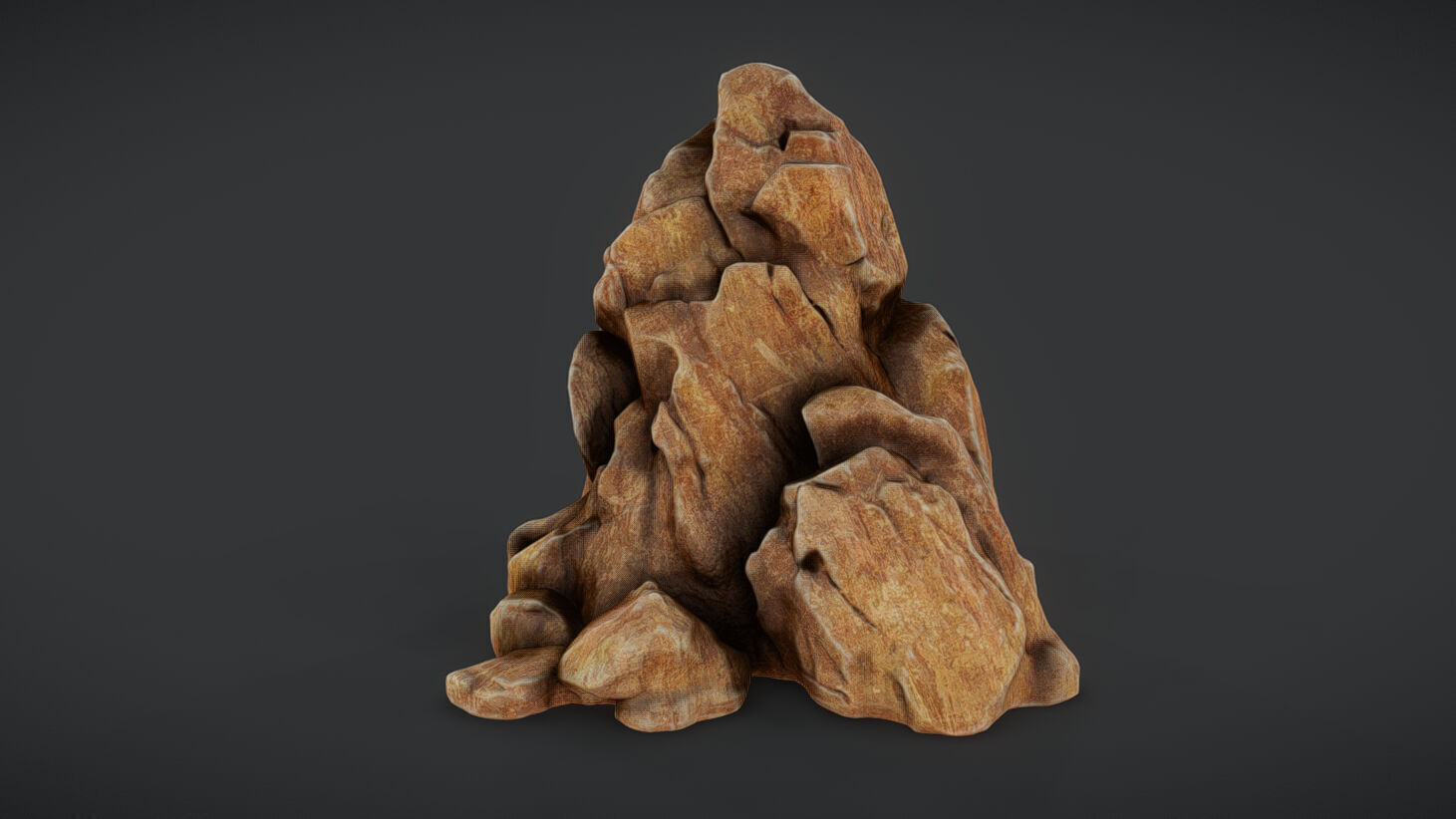 Mountain Rock 01 Low-poly 3D model_1