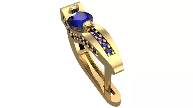 Golden Elegance Meets Blue Passion - Earring Collection--DL22--