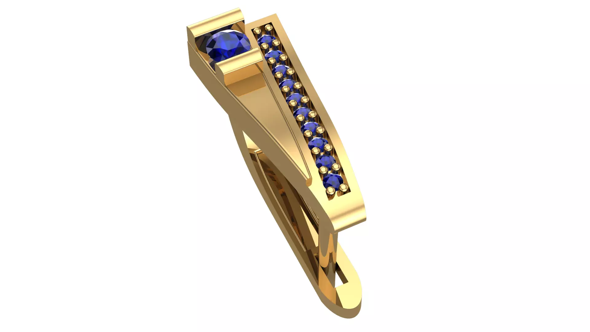 Golden Elegance Meets Blue Passion - Earring Collection--DL23-- 3D print model