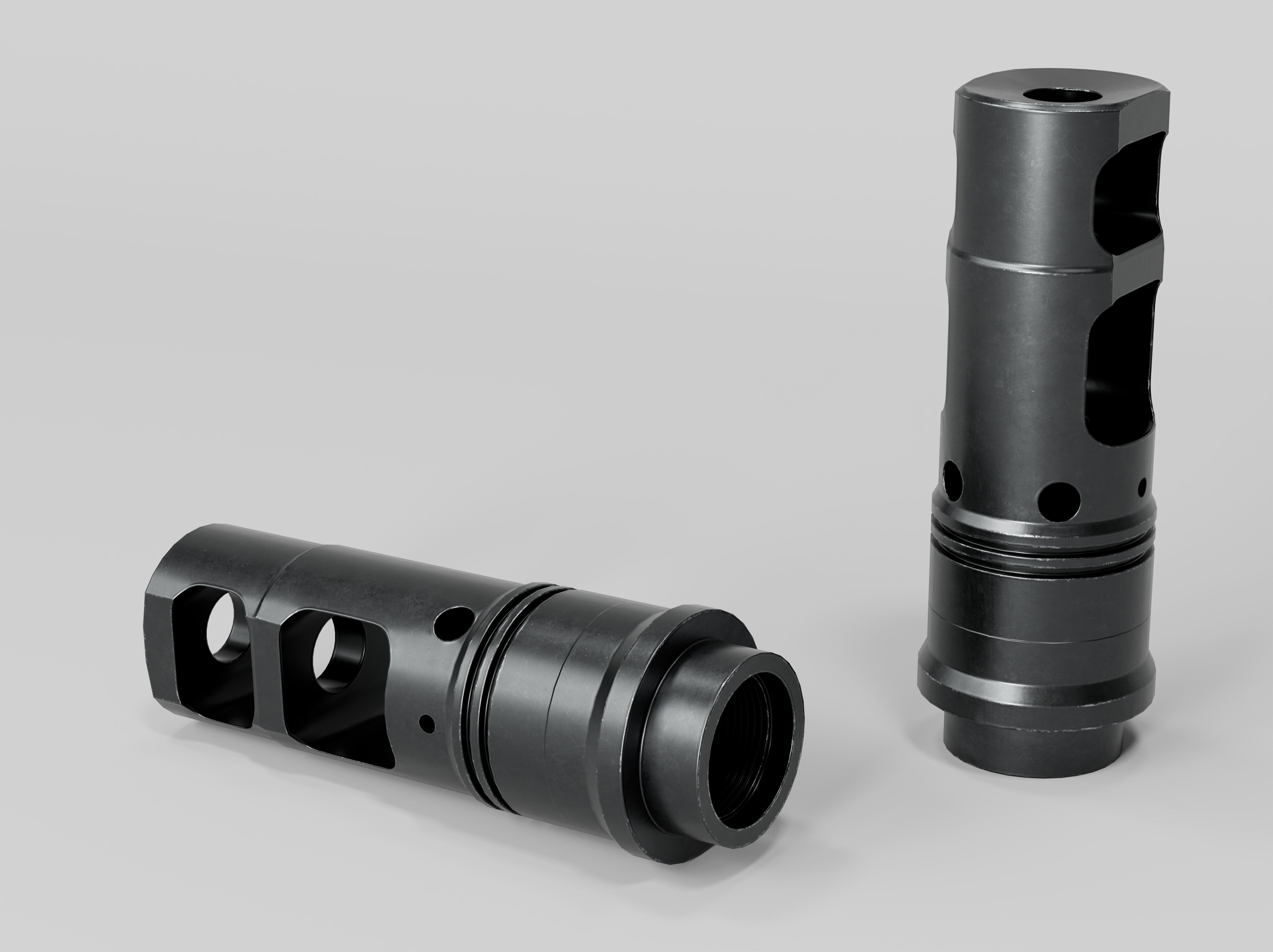 SFMB SOCOM Muzzle Brake Suppressor Adapter Low-poly 3D model_2