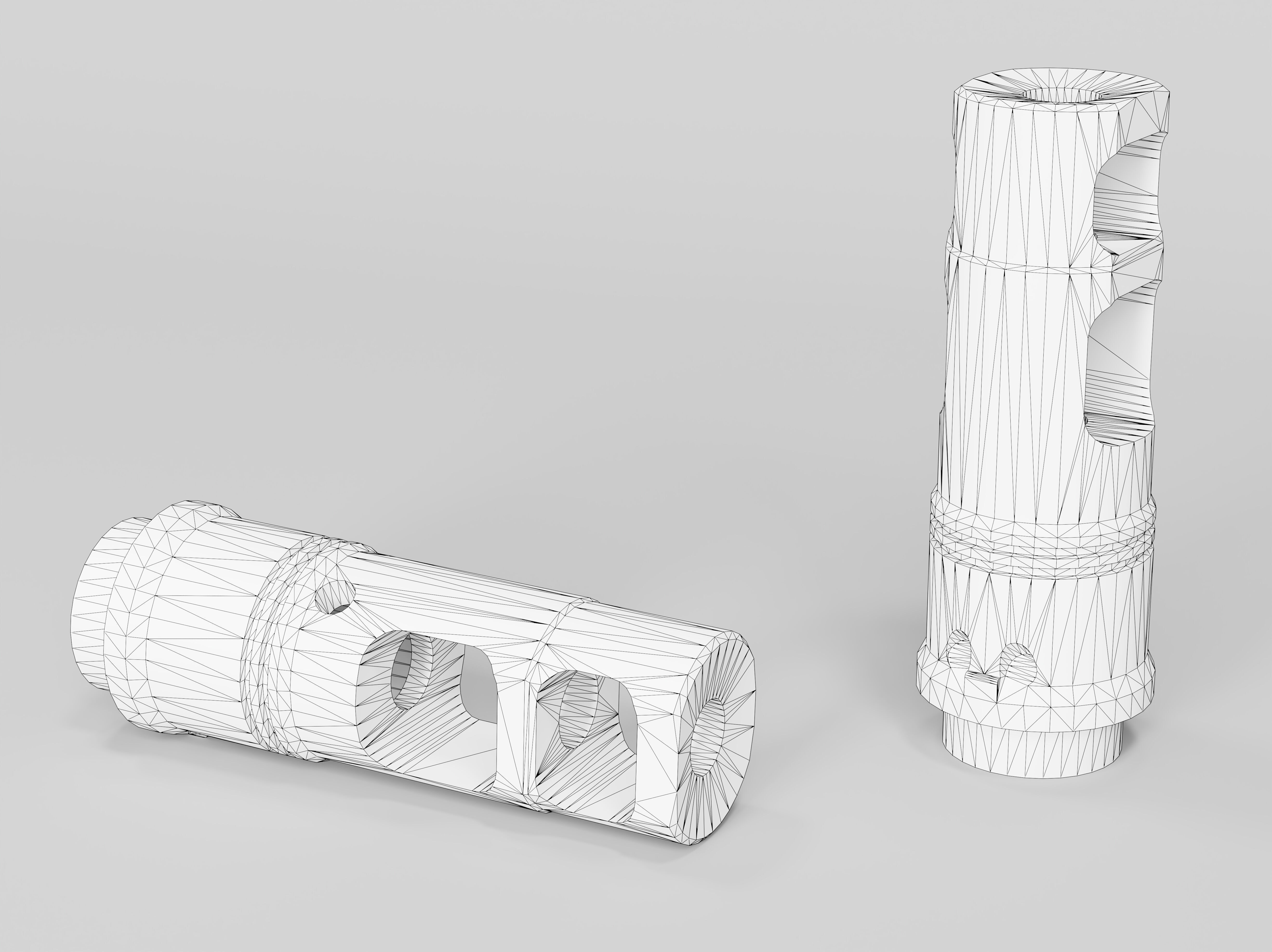 SFMB SOCOM Muzzle Brake Suppressor Adapter Low-poly 3D model_4