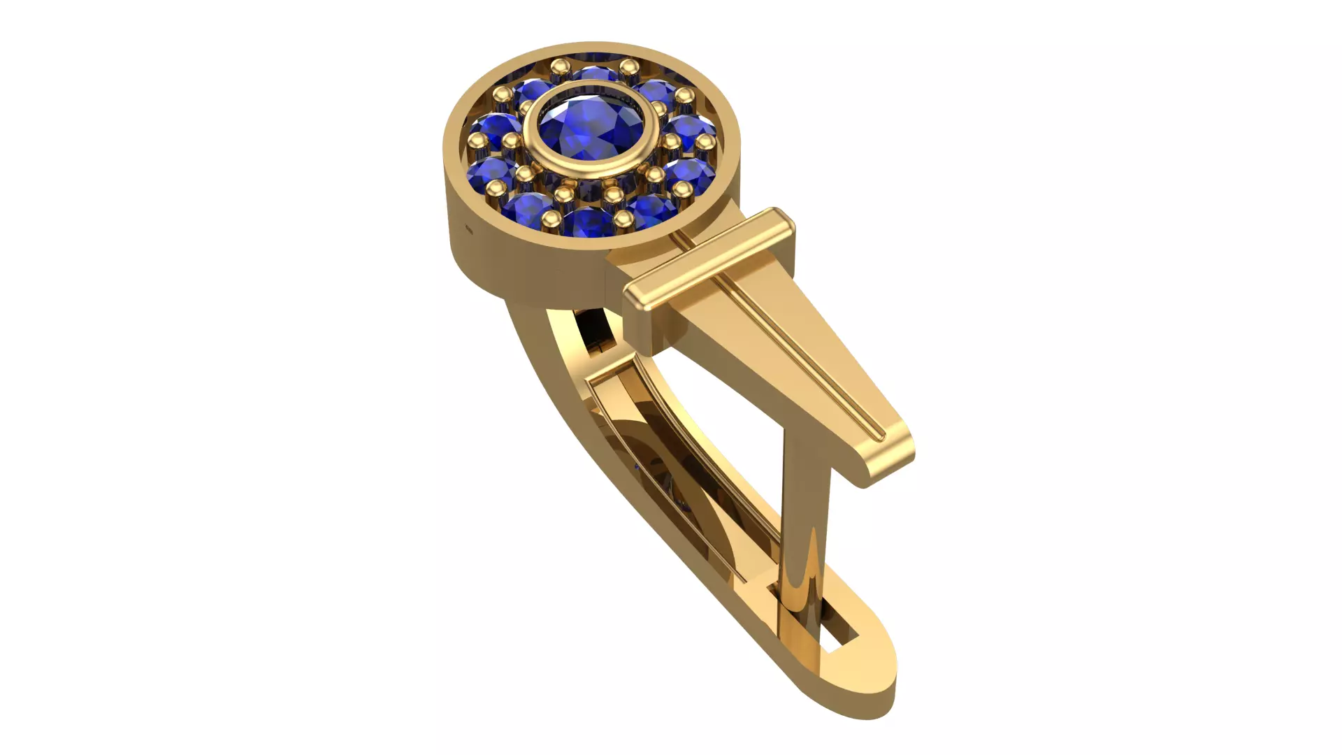 Golden Elegance Meets Blue Passion - Earring Collection--DL24-- 3D print model