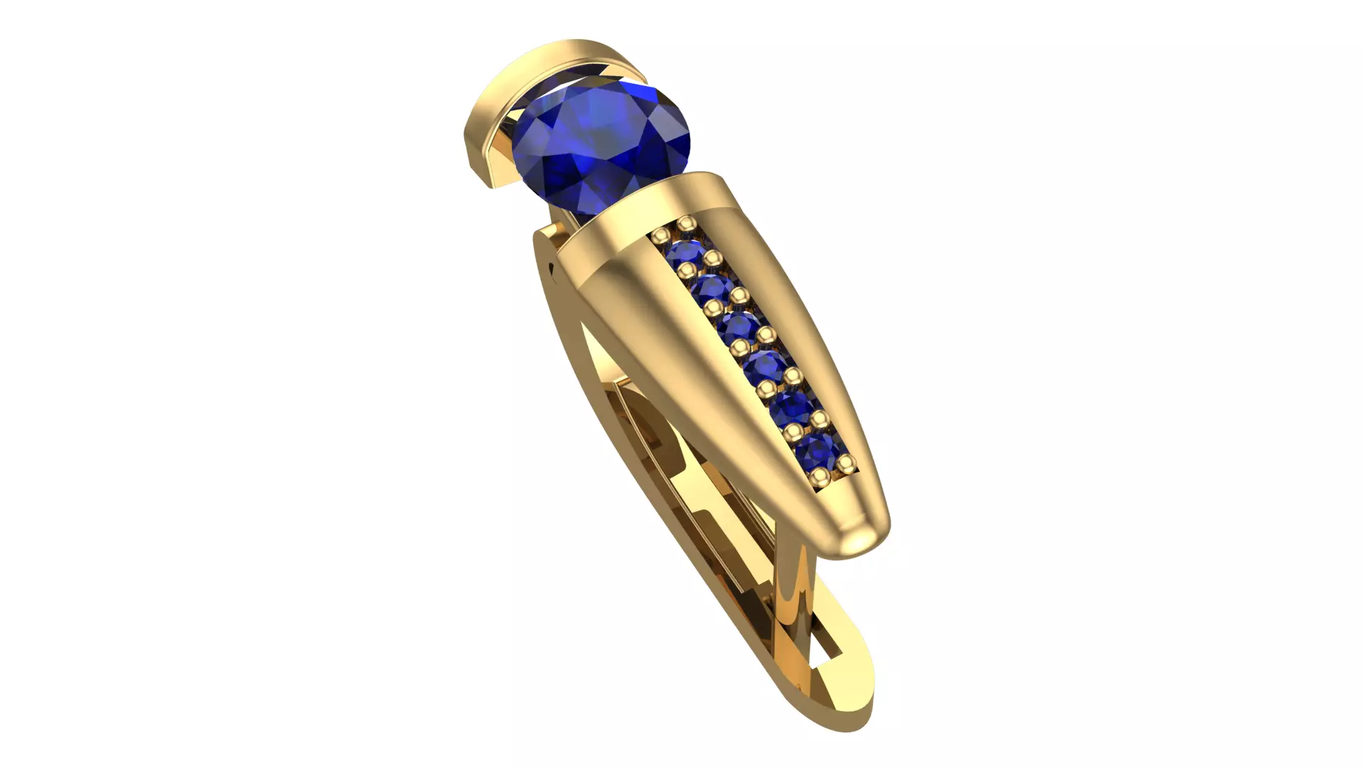 Golden Elegance Meets Blue Passion - Earring Collection--DL25-- 3D print model