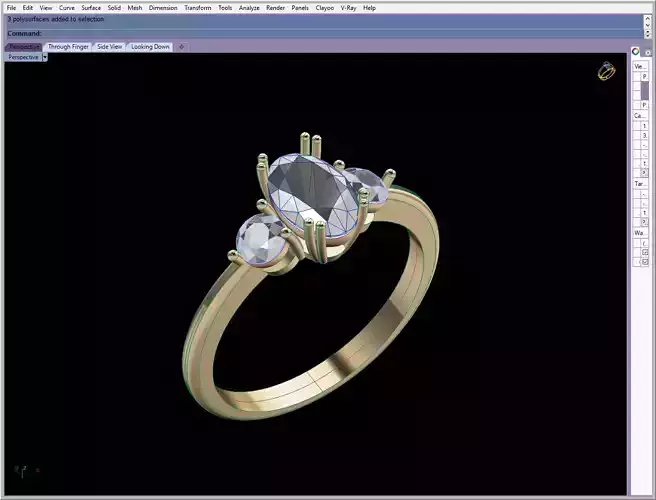 Oval engagement ring