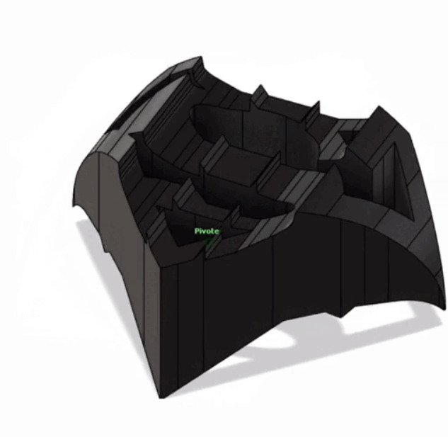 Batman vs Superman Text Flip Keychain 3D print model_2