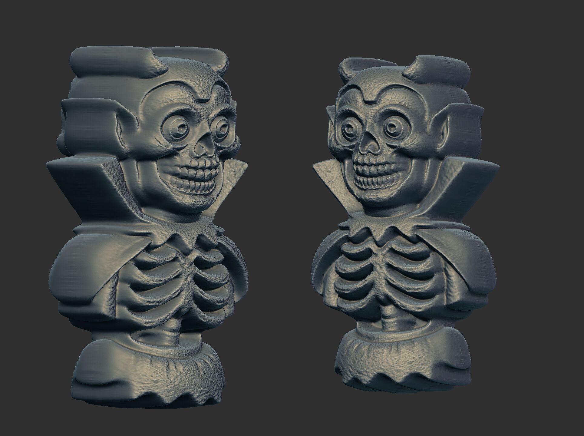 devil scary monster cnc doubleside model 3D print model_2