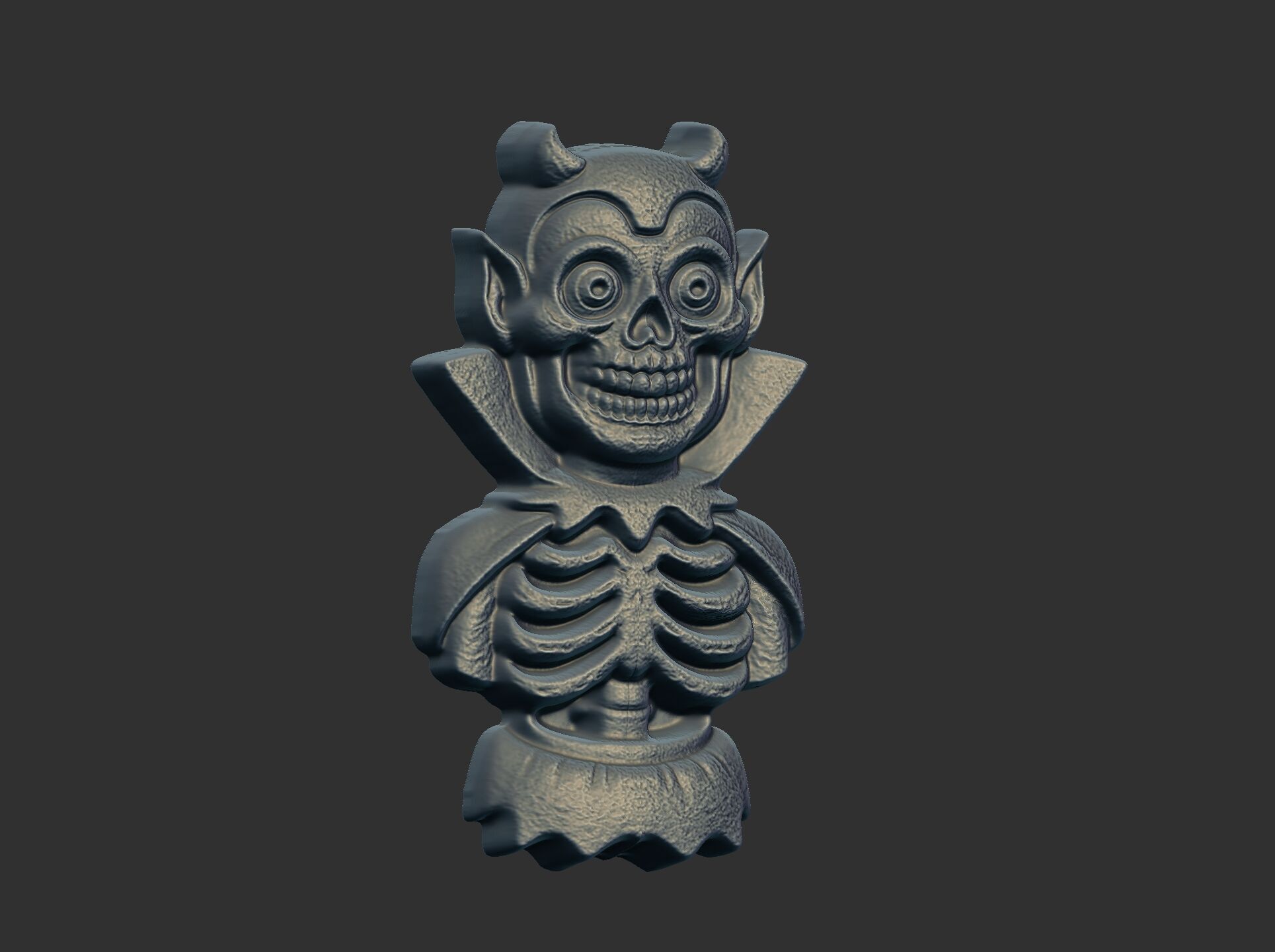 devil scary monster cnc doubleside model 3D print model_3