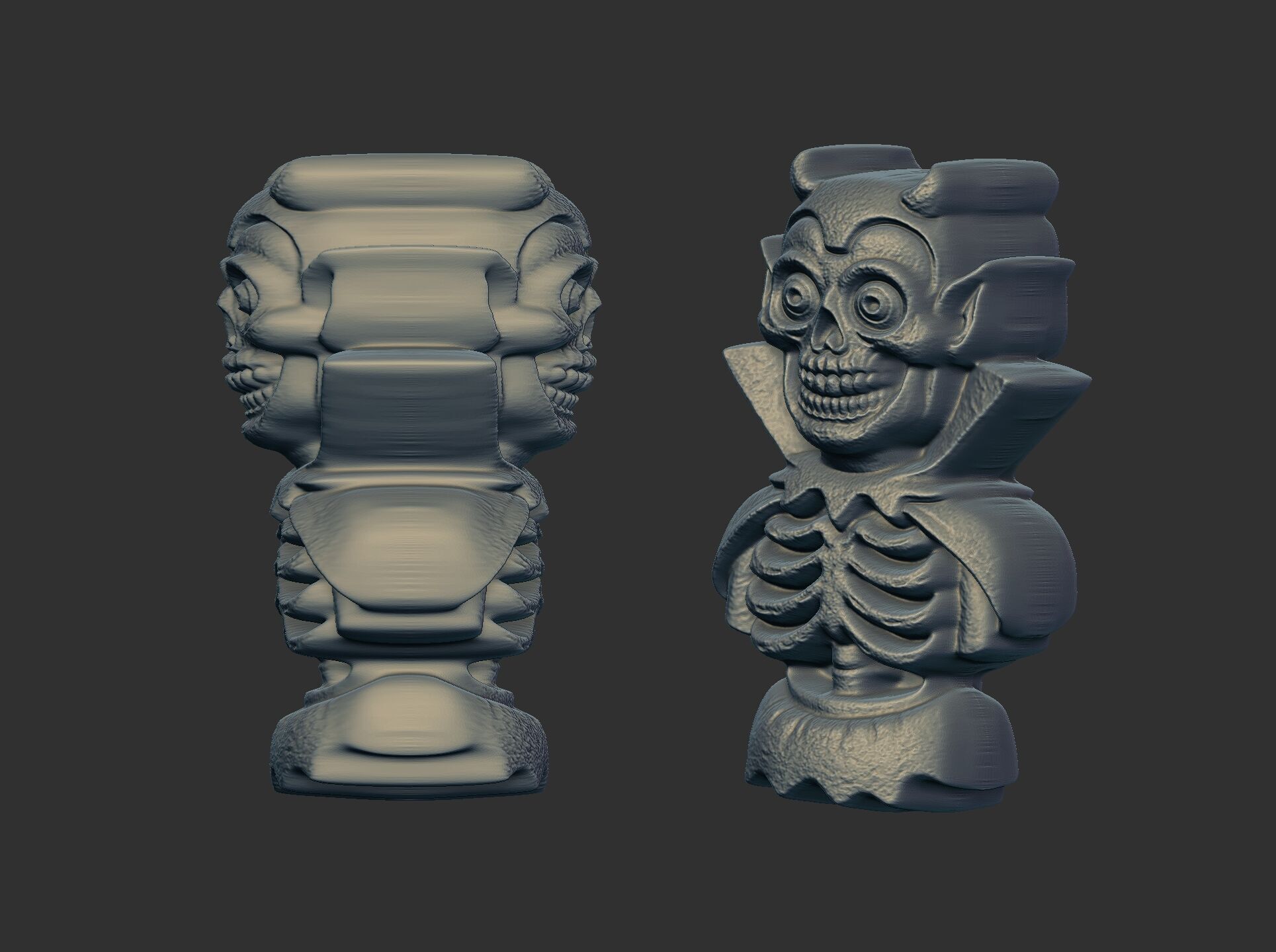 devil scary monster cnc doubleside model 3D print model_1