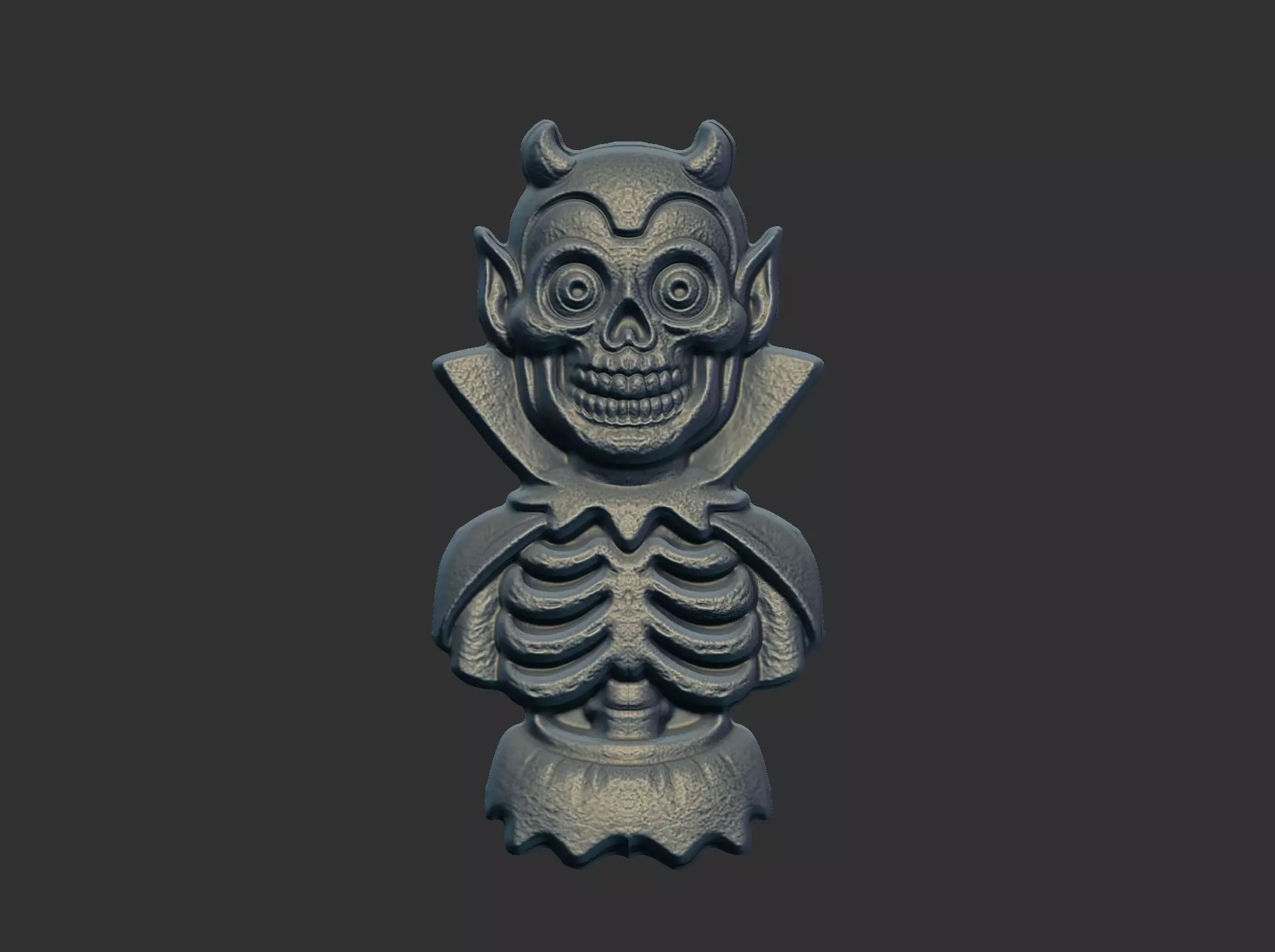 devil scary monster cnc doubleside model 3D print model_0
