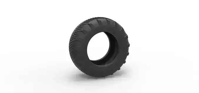 Tire of Vintage Pulling tractor Version 5 Scale 1 to 25