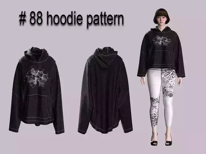 88 hoodie pattern 3D print model 88 hoodie pattern 3D print model
