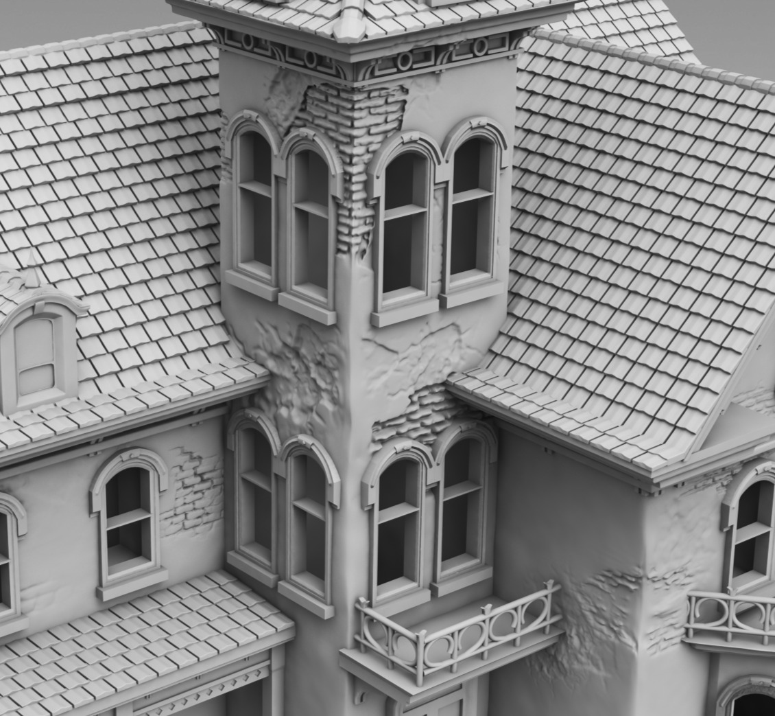 An old European house 3D print model_15