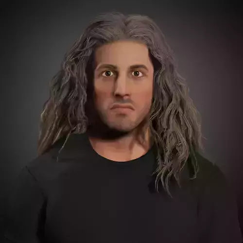 Sylvester Stallone Character  Low-poly 3D model