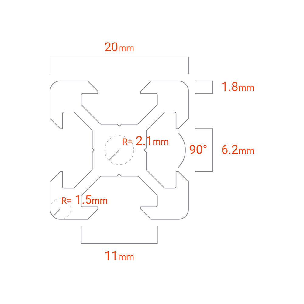 2020 V-Slot Profile for DIY Projects 3D print model_1