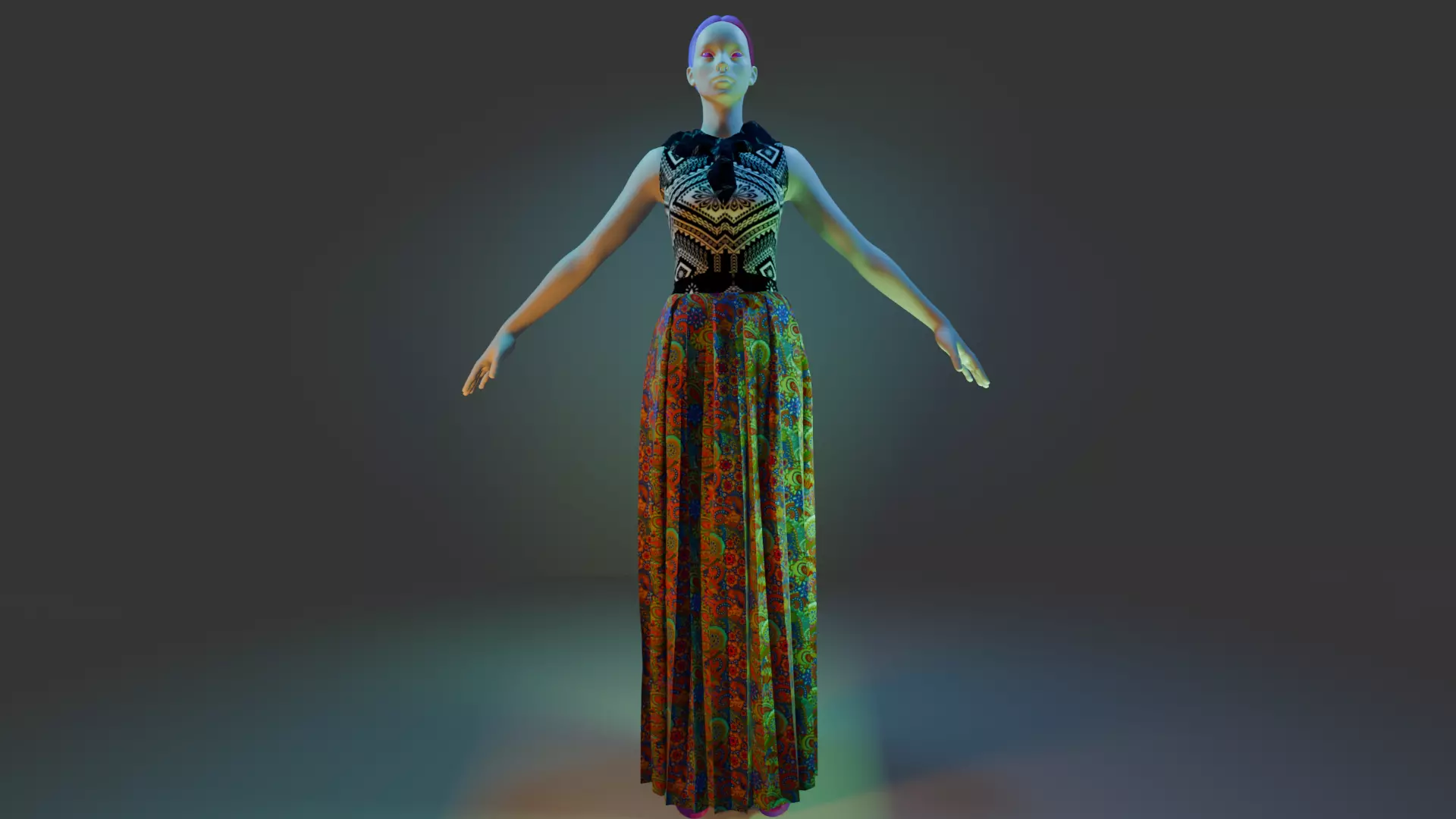 DRESS FEMME 3D model