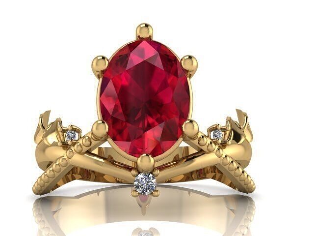 ANILLO HOJAS  3D model