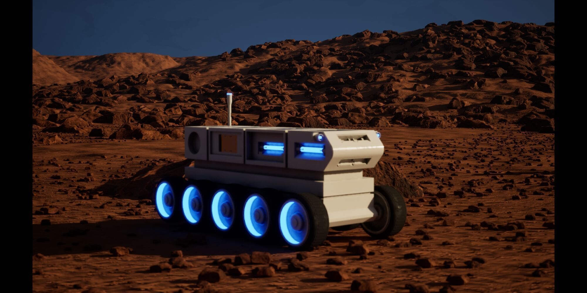 Sci-Fi Rovers Low-poly 3D model_9