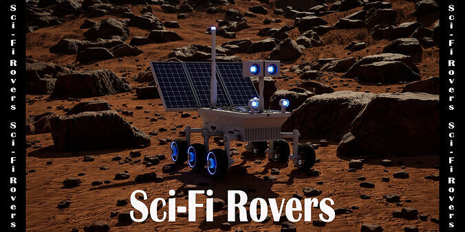 Sci-Fi Rovers Low-poly 3D model
