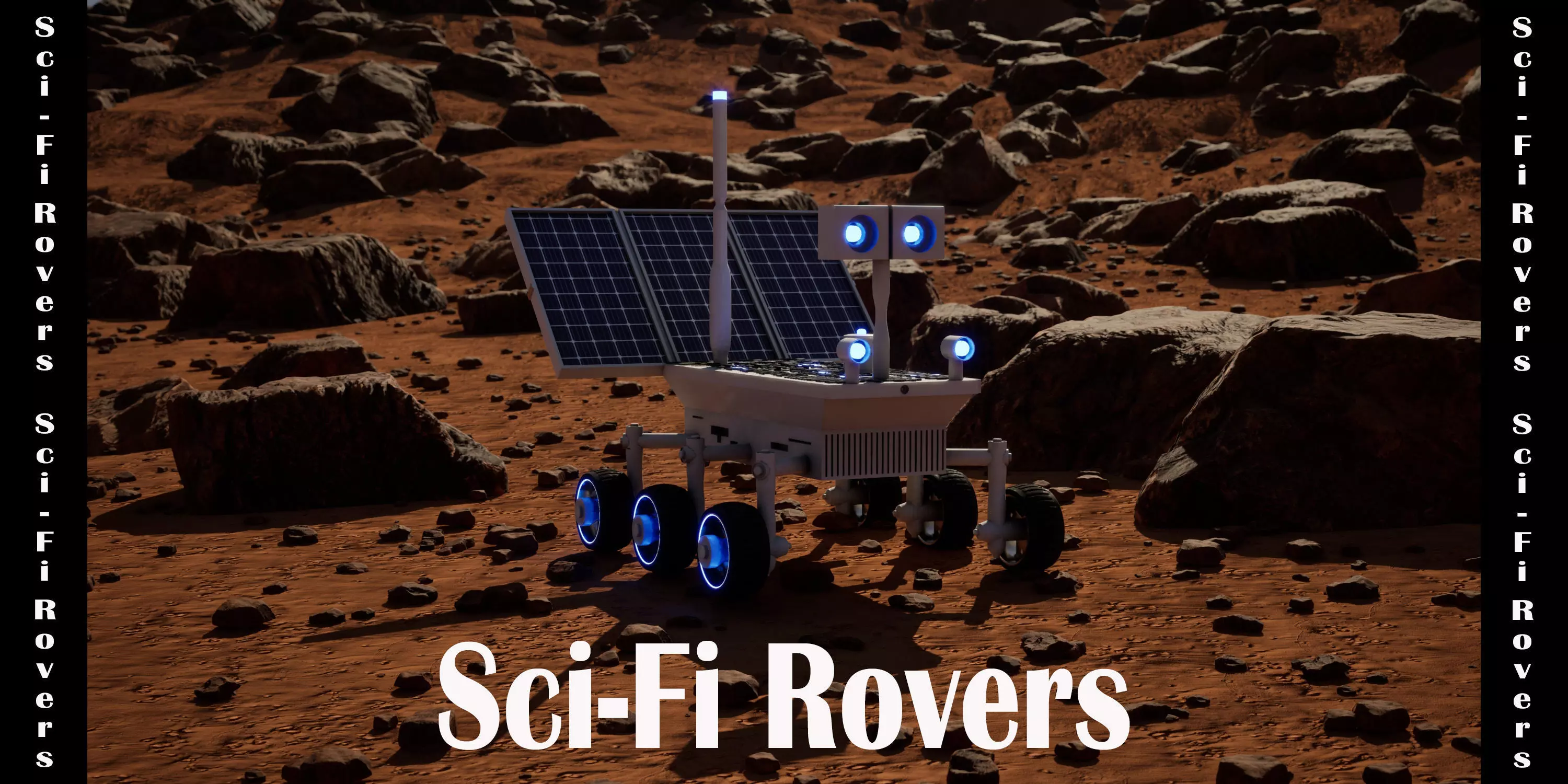 Sci-Fi Rovers Low-poly 3D model_0