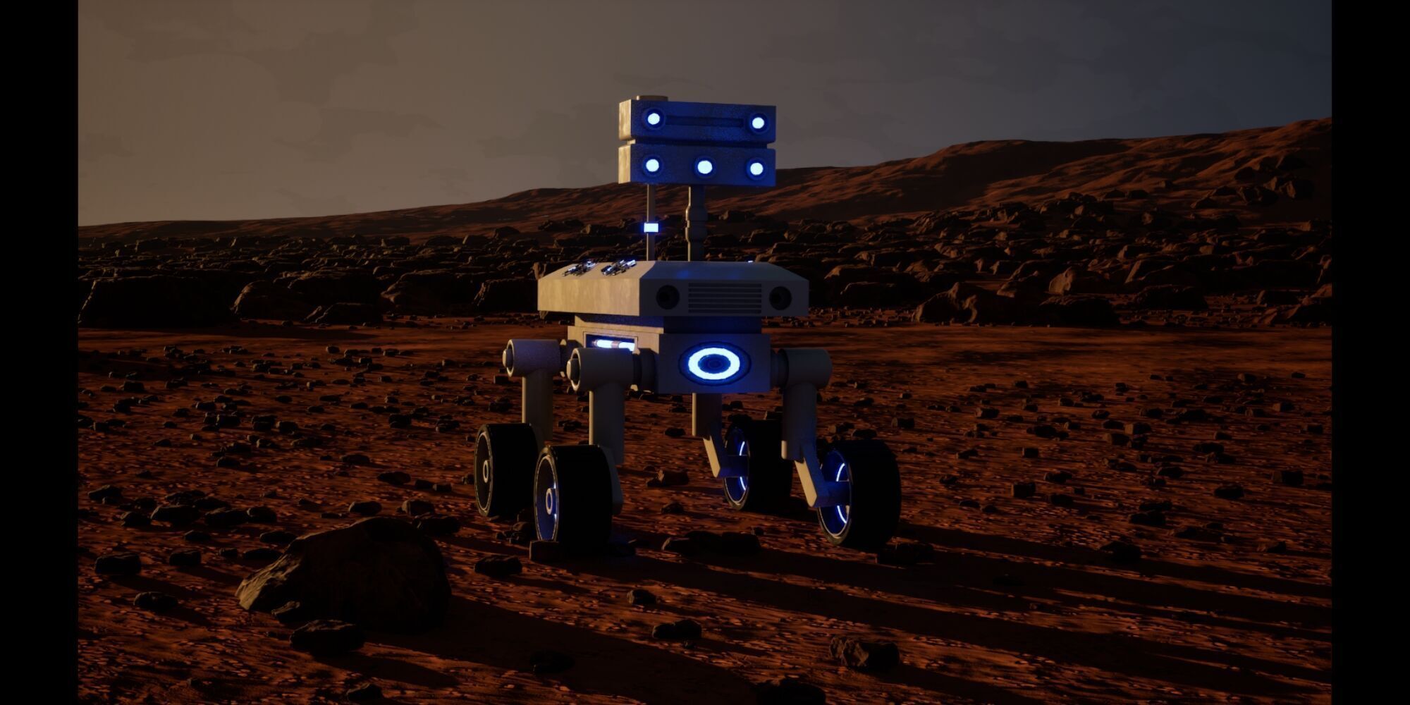 Sci-Fi Rovers Low-poly 3D model_6